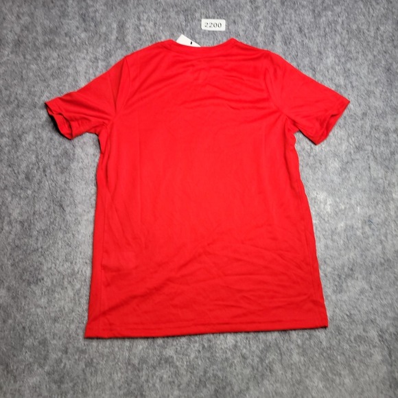 Nike The Tee Shirt Size Medium Boys Kids Youth M Red Dri-Fit Logo Short Sleeve - Picture 2 of 9